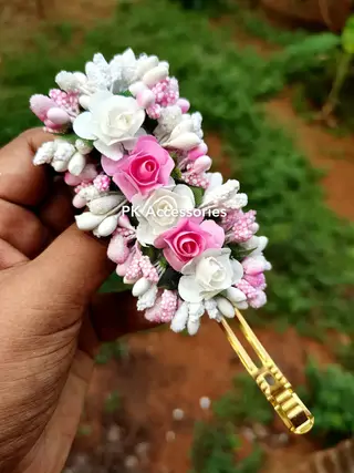 White × Babypink clip